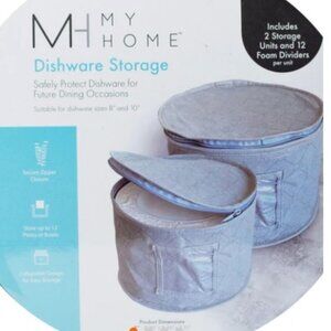 Handy Gourmet Set of 2 Dishware Storage Rounds